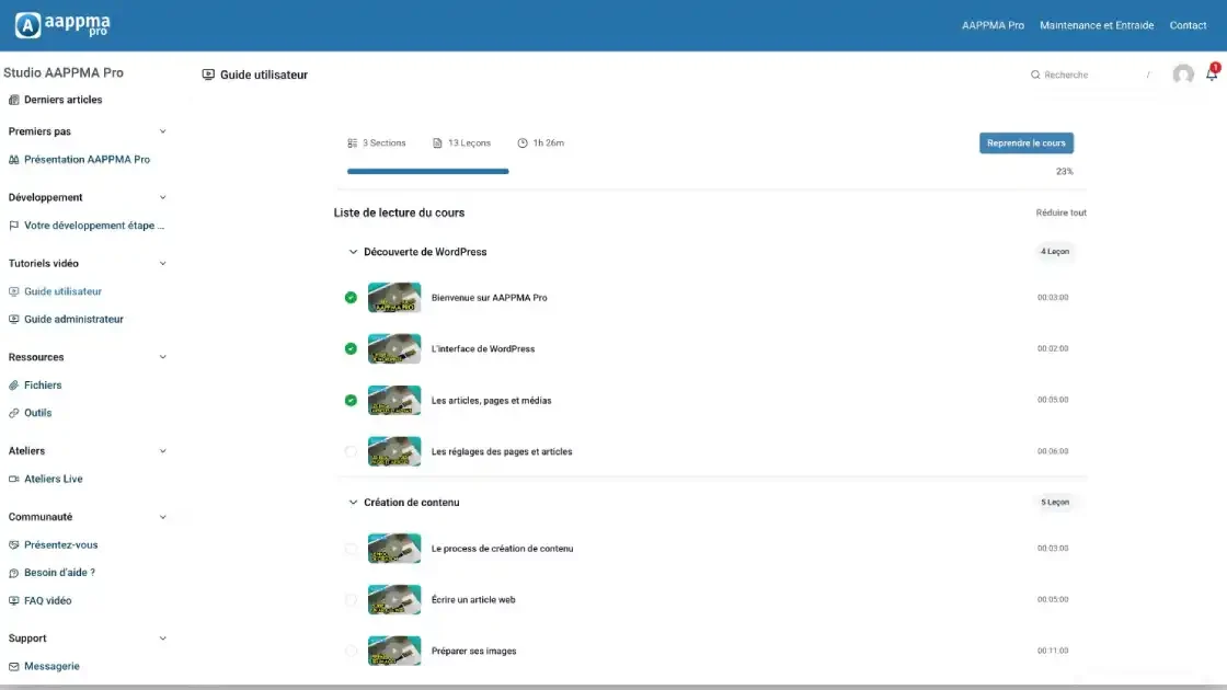 Tutoriels vidéo AAPPMA Pro guide utilisateur
